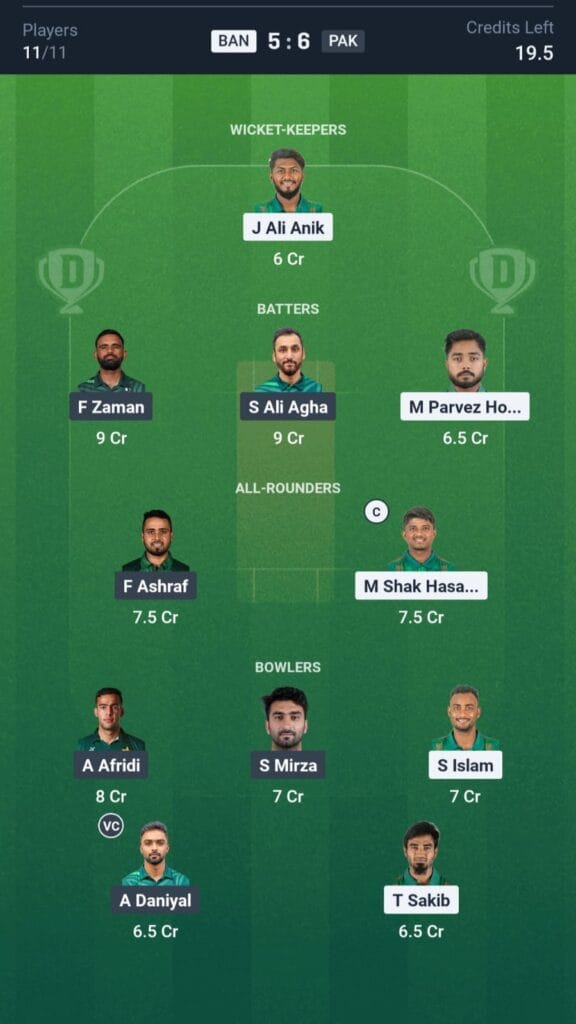 BAN vs PAK 3rd T20 Match Dream11 Prediction: Dream11 Team, Playing XI, Pitch Report, Pakistan Tour of Bangladesh 2025