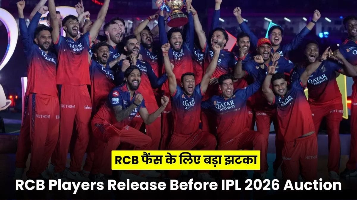 RCB Players Release Before IPL 2026 Auction: RCB फैंस के लिए बड़ा झटका, ऑक्शन से पहले इन खिलाड़ियों को छोड़ सकती है टीम RCB