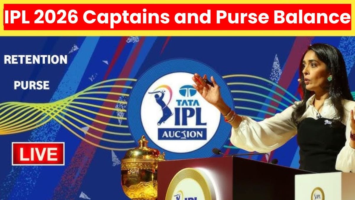 IPL 2026 Captains and Purse Balance: सभी टीमों के कप्तान घोषित, जानिए किन खिलाड़ियों पर होंगी नज़र और कितना बचा पर्स बैलेंस