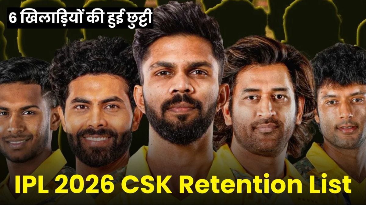 IPL 2026 CSK Retention List: IPL 2026 से पहले चेन्नई सुपर किंग्स से 6 खिलाड़ियों की हुई छुट्टी, धोनी का प्लान चौंकाने वाला