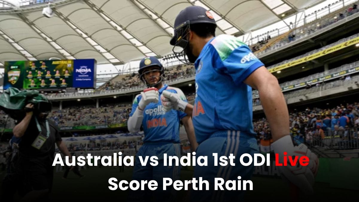 Australia vs India 1st ODI Live Score Perth Rain: बारिश ने रोका खेल, पर्थ में भारत की शुरुआत रही निराशाजनक